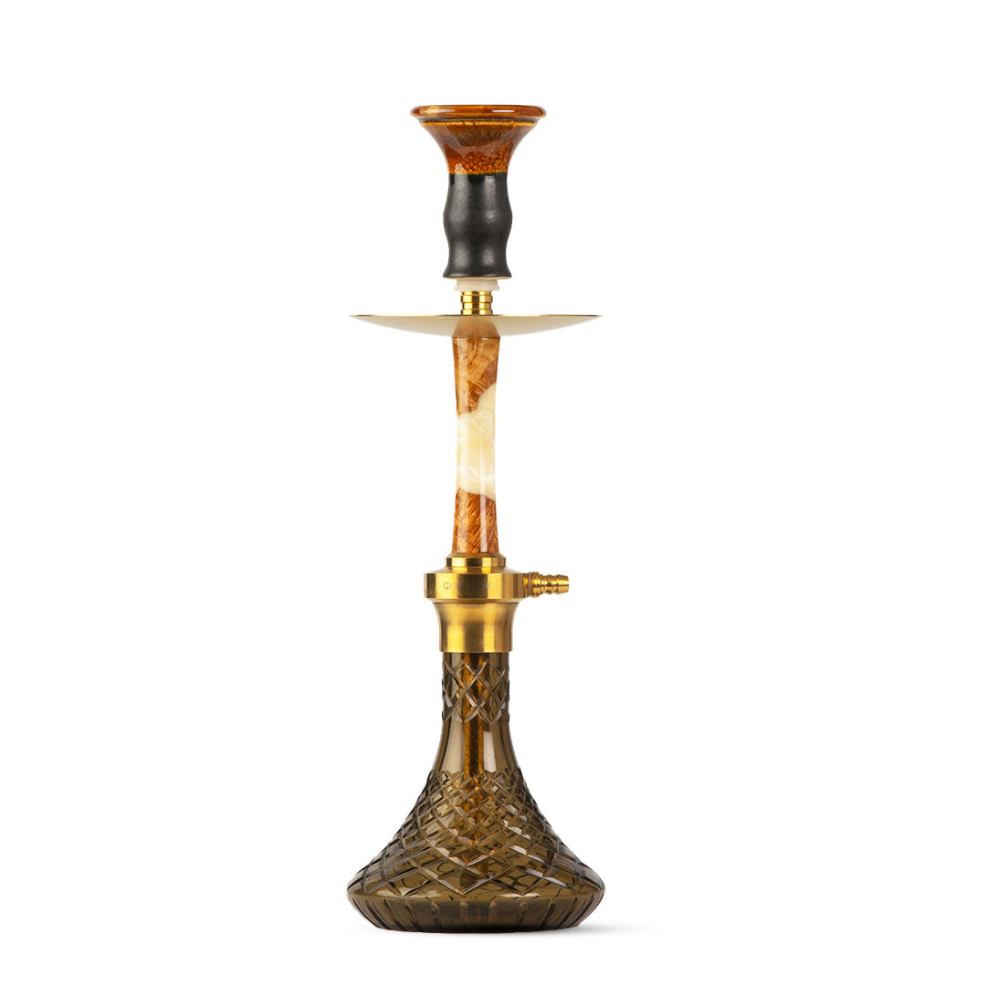 COCOYAYA Sydney Hookah - Golden / Cut Glass Base