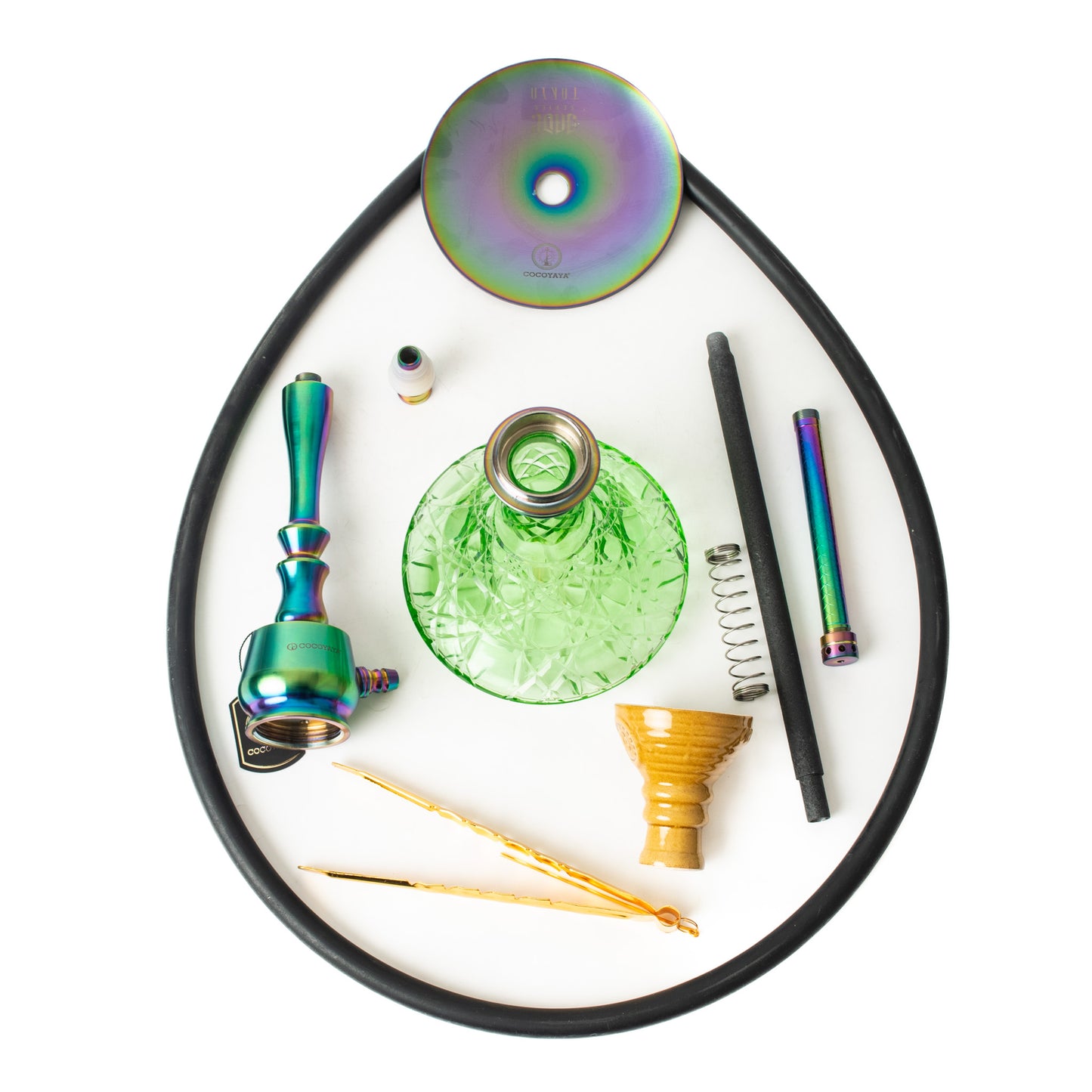 COCOYAYA Tokyo X Hookah - Rainbow Stem/Green Base