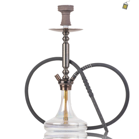 COCOYAYA Valencia 2.0 Hookah - Bronze Stem / Transparent Glass Base