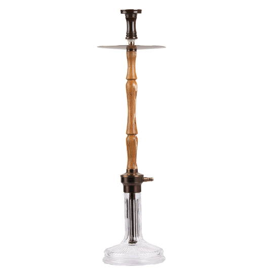 कोकोयाया वुडी किंग हुक्का - हल्की लकड़ी/पारदर्शी आधार