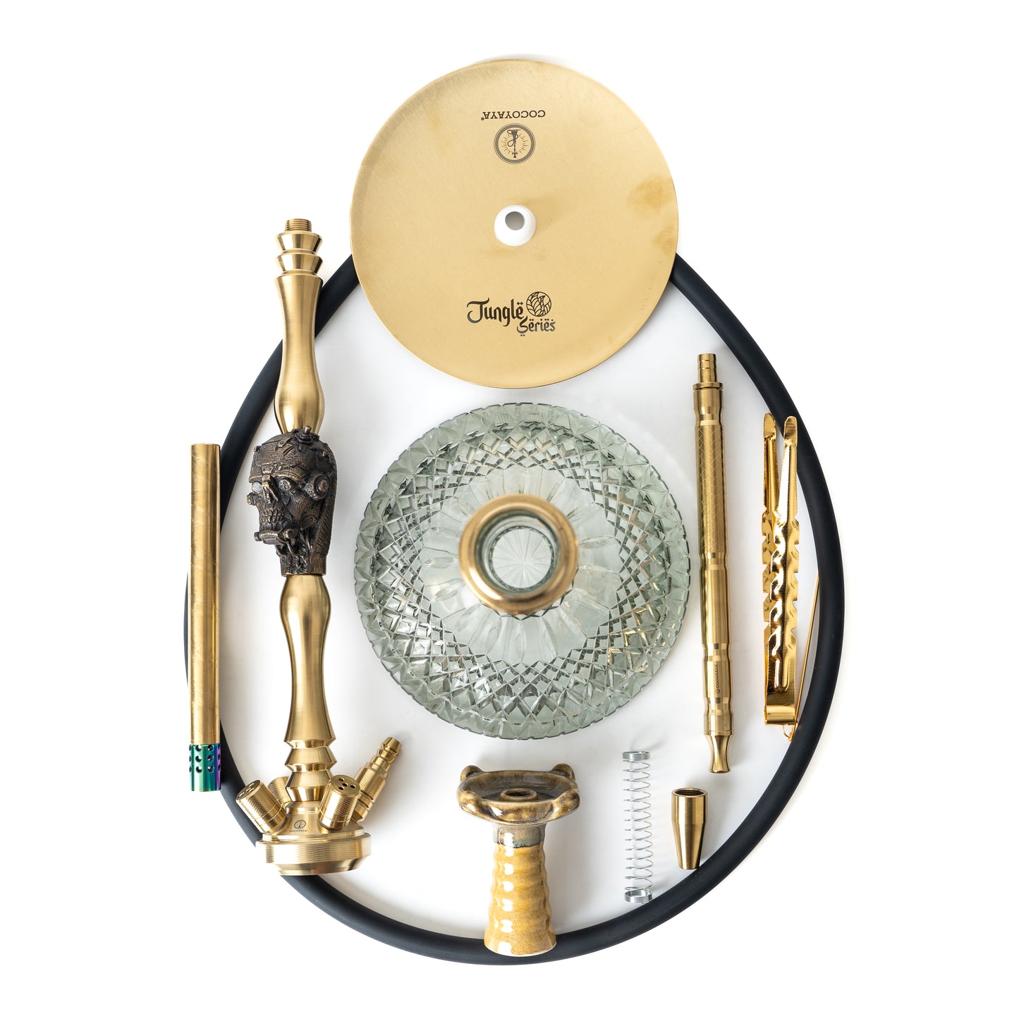 COCOYAYA Jungle Series Franky Hookah - Golden (Transparent Base)