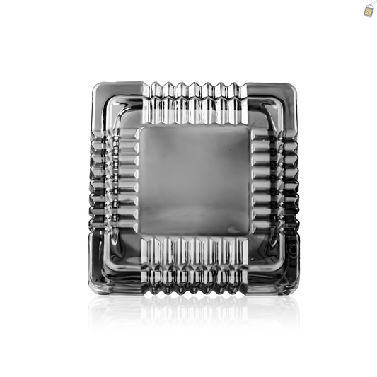 Cluster Long 6 Inch Ashtray - Grey