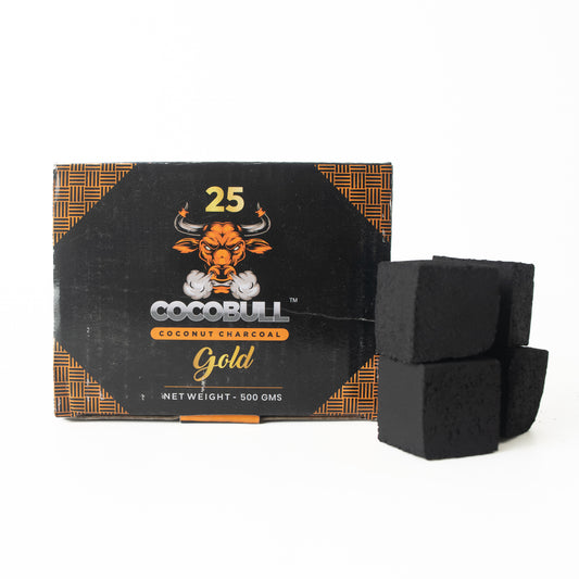 Cocobull Gold Coconut Shell Hookah Charcoal - 500g (36pcs)