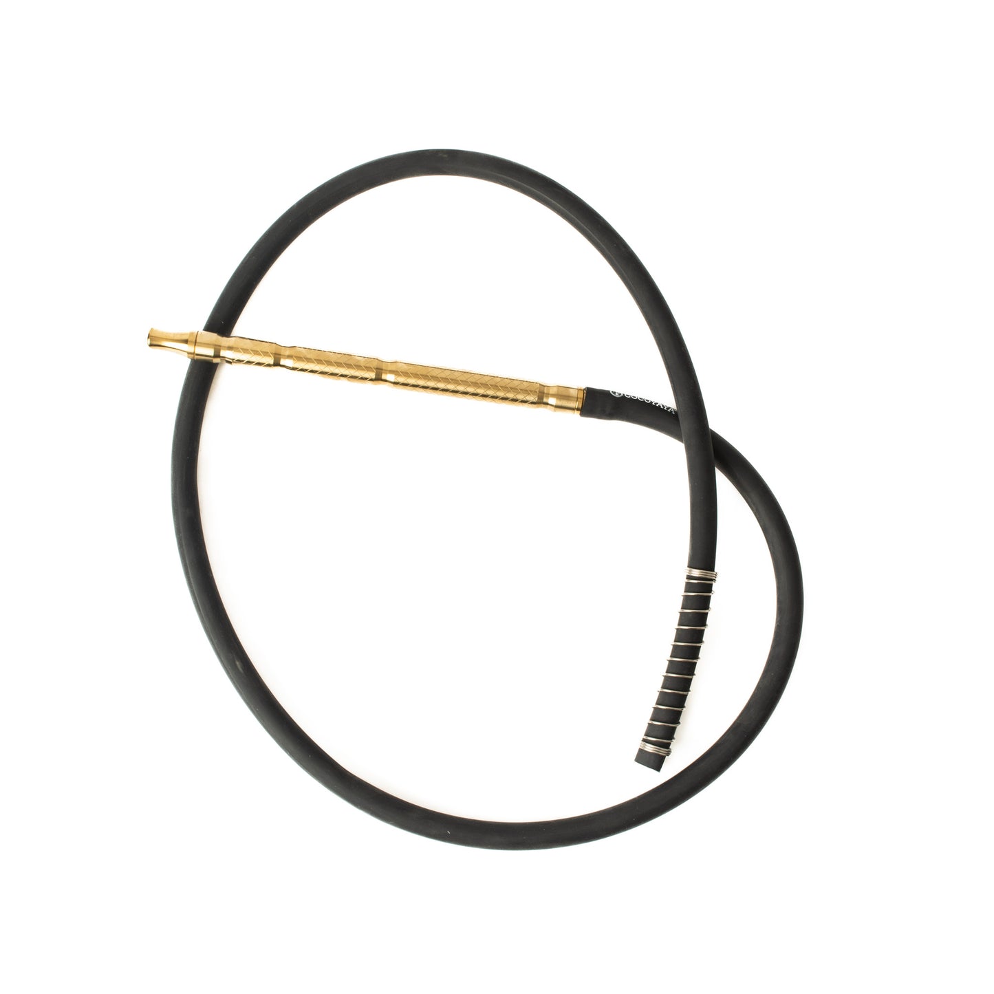 हुक्का के लिए COCOYAYA सिलिकॉन पाइप - गोल्डन हैंडल