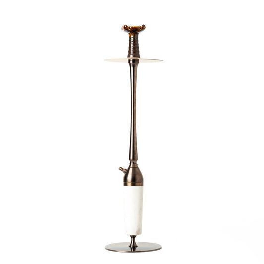 Cocoyaya Slims Sterling Hookah - Bronze Stem/ White Marble Base
