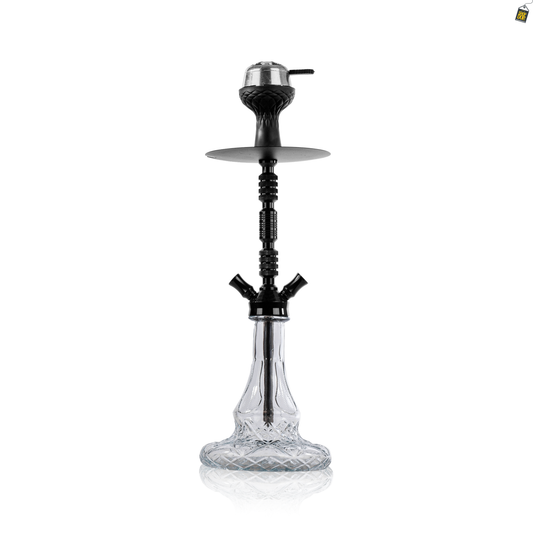 Duo Trister Dual Pipe Hookah - Black