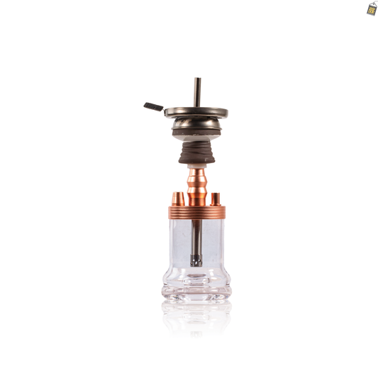 Dilaw Shot Hookah with Bag - Rose Gold (Small LED)