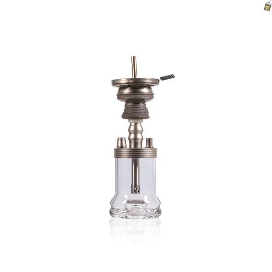 Dilaw Shot Hookah with Bag - Silver (Small LED)