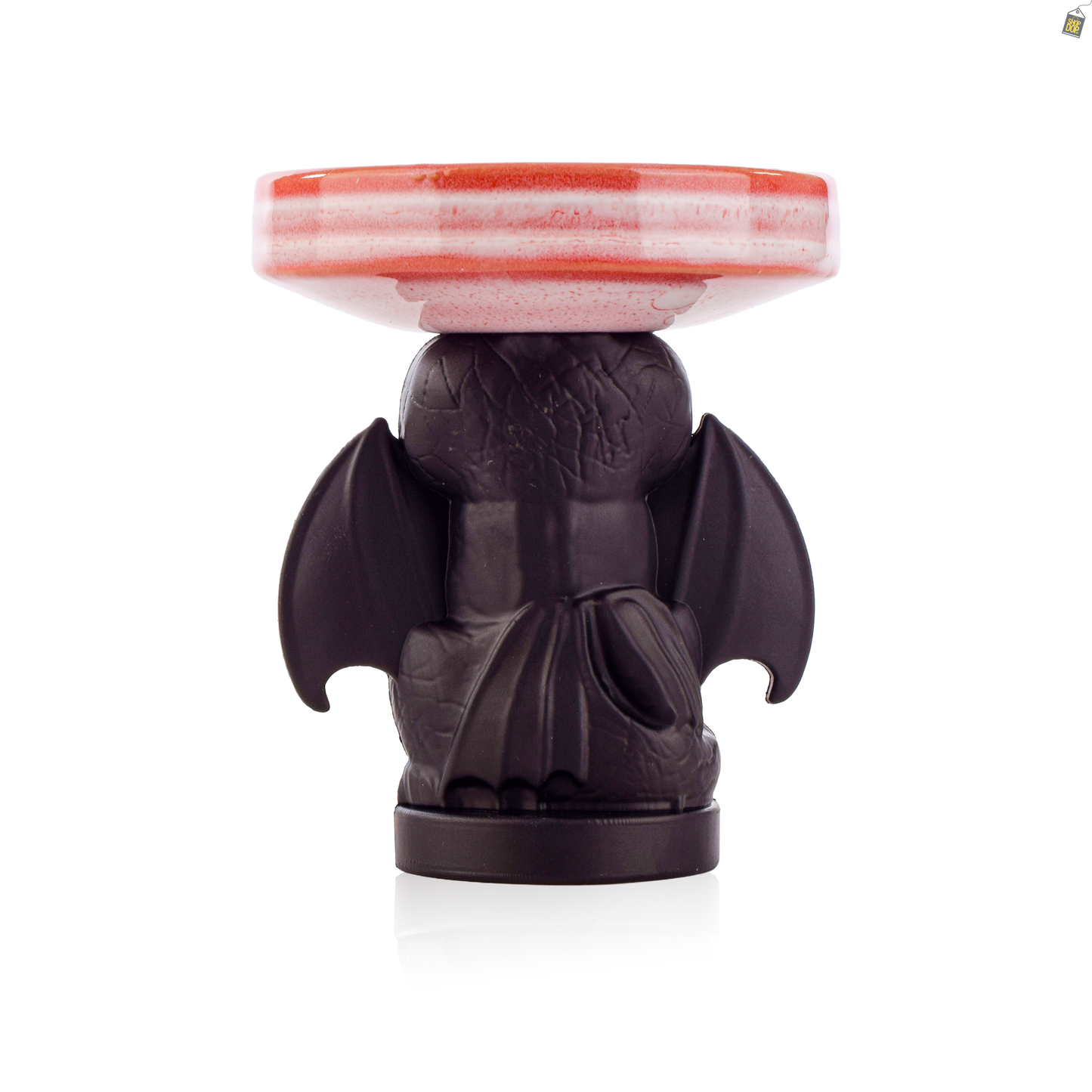 Dragon Ceramic Hookah Bowl - Light Red