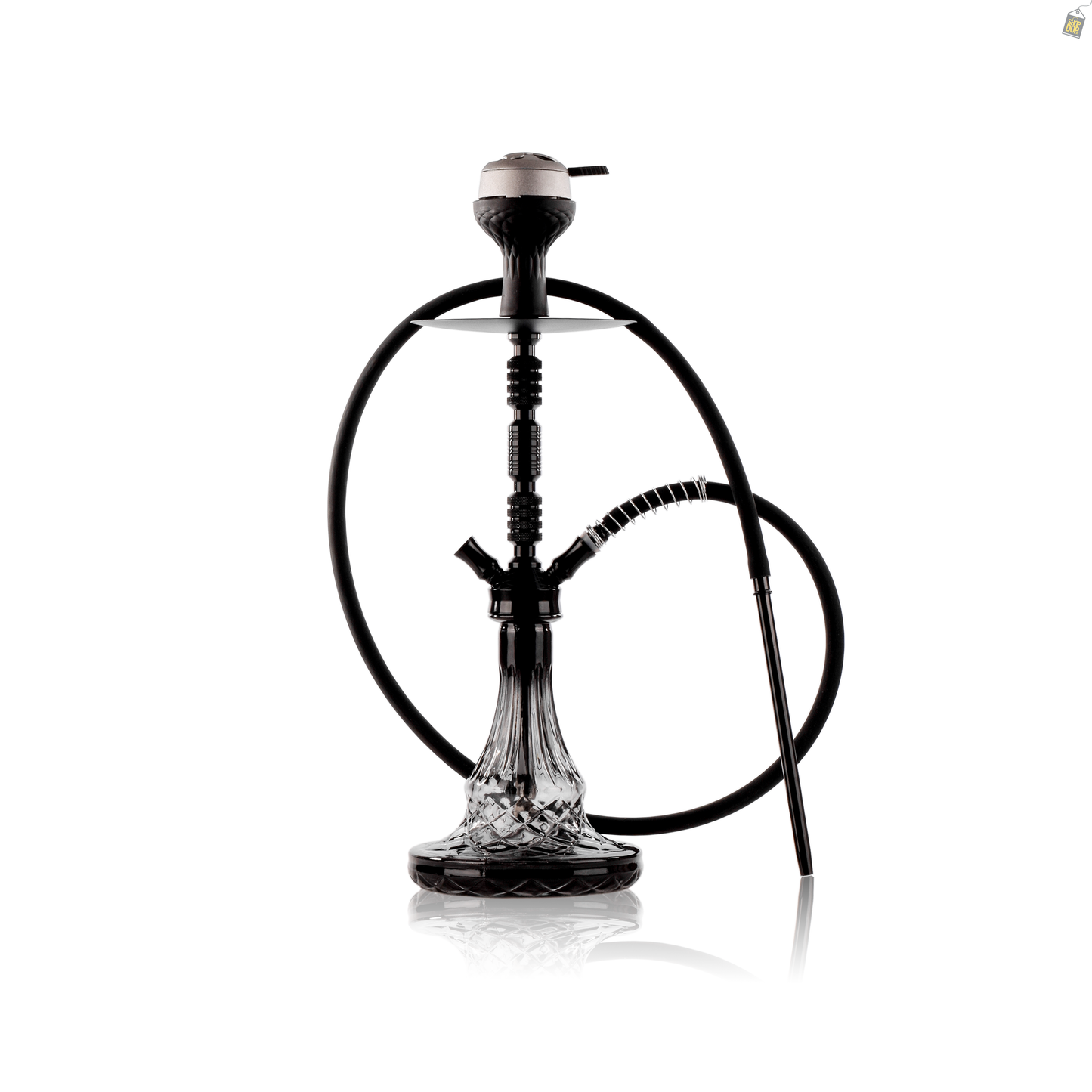 Duo Trister Dual Pipe Hookah - Black