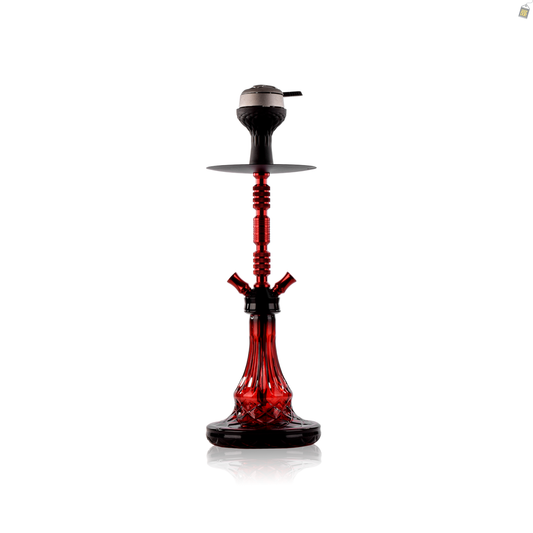Duo Trister Dual Pipe Hookah - Red
