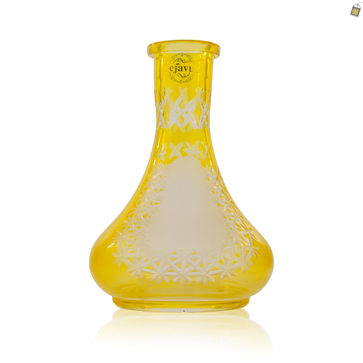 Egyptian Hookah Glass Replacement Base - Yellow (Rubber)
