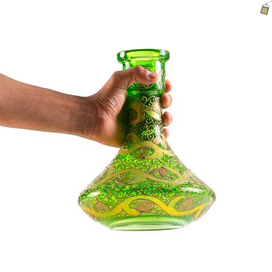 Egyptian Hookah Glass Replacement Base Only - Green