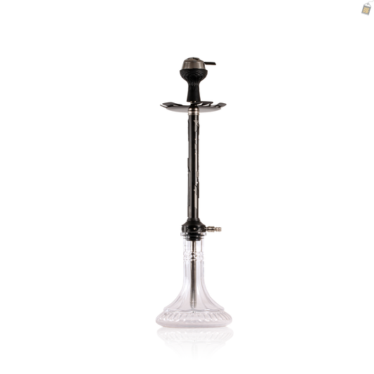 El Bomber Jack Hookah - Black Stem / Transparent Base