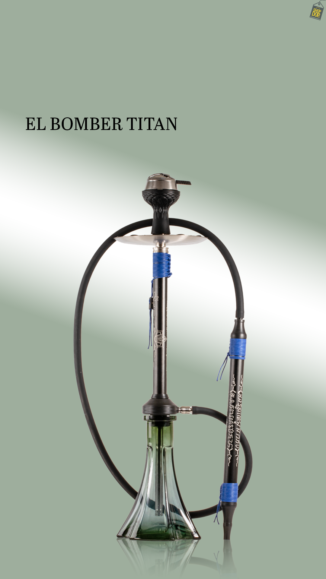 El Bomber Titan Hookah - Blue Stem / Arc Base
