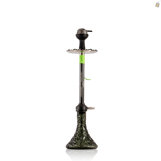 El Bomber Titan Hookah - Green Stem / Black Base