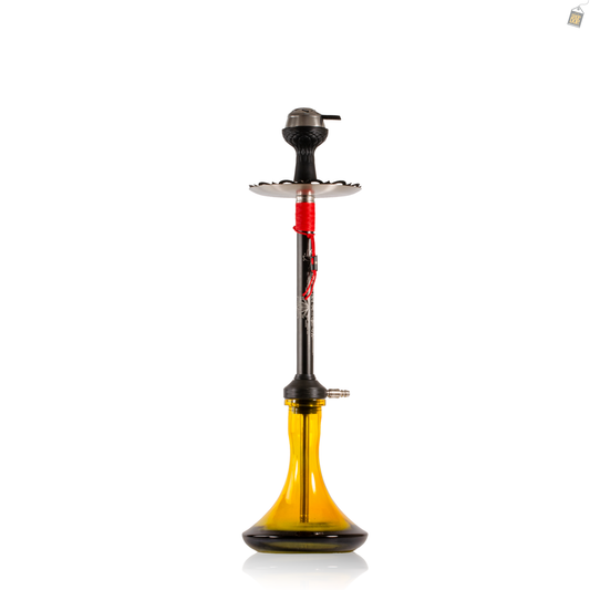 El Bomber Titan Hookah - Red Stem / Yellow Base