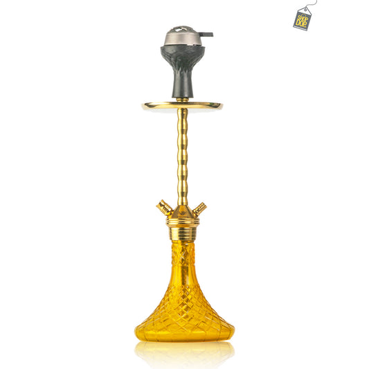 Fighter Ladder 2.0 Hookah - Gold Stem / Amber Base
