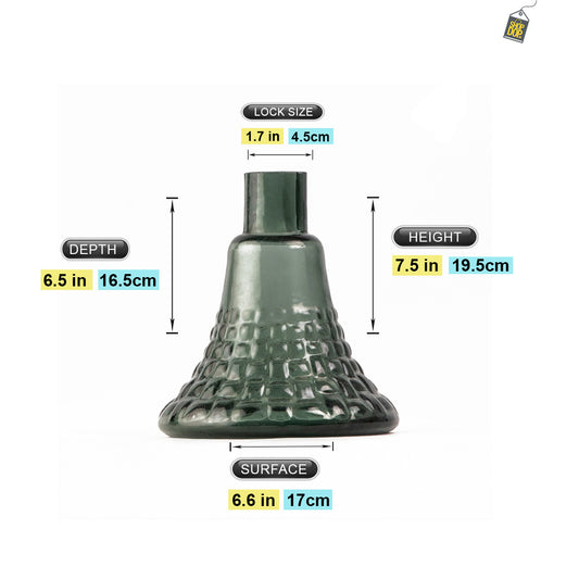 Fighter Grey Hookah Glass Replacement Base Only (Without Lock)