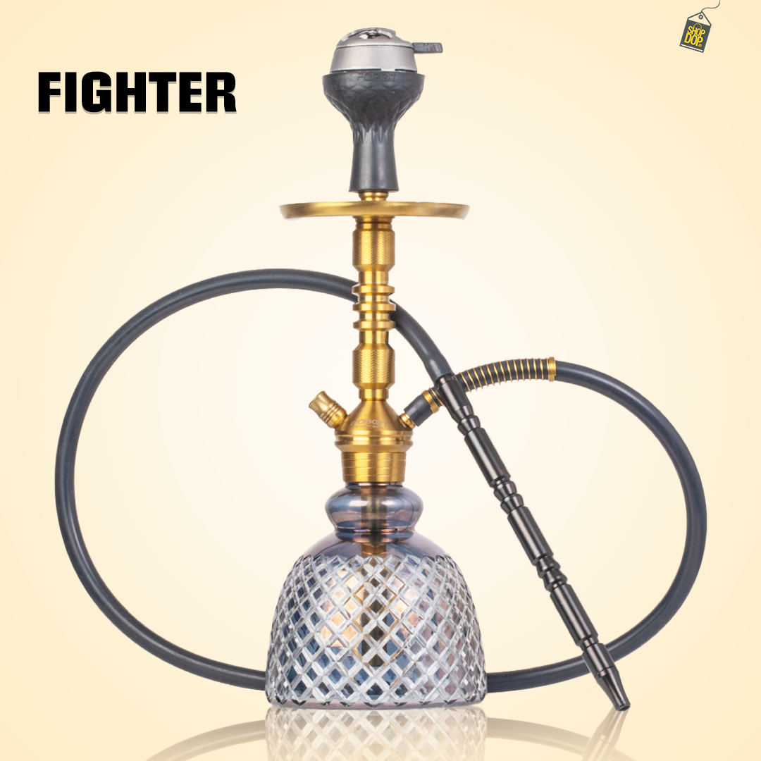 VG Joe R3 Hookah with Bag - Gold Stem / Tomb Base