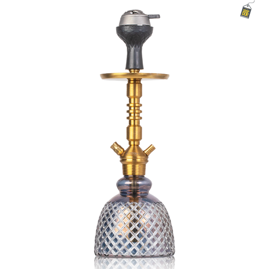 VG Joe R3 Hookah with Bag - Gold Stem / Tomb Base
