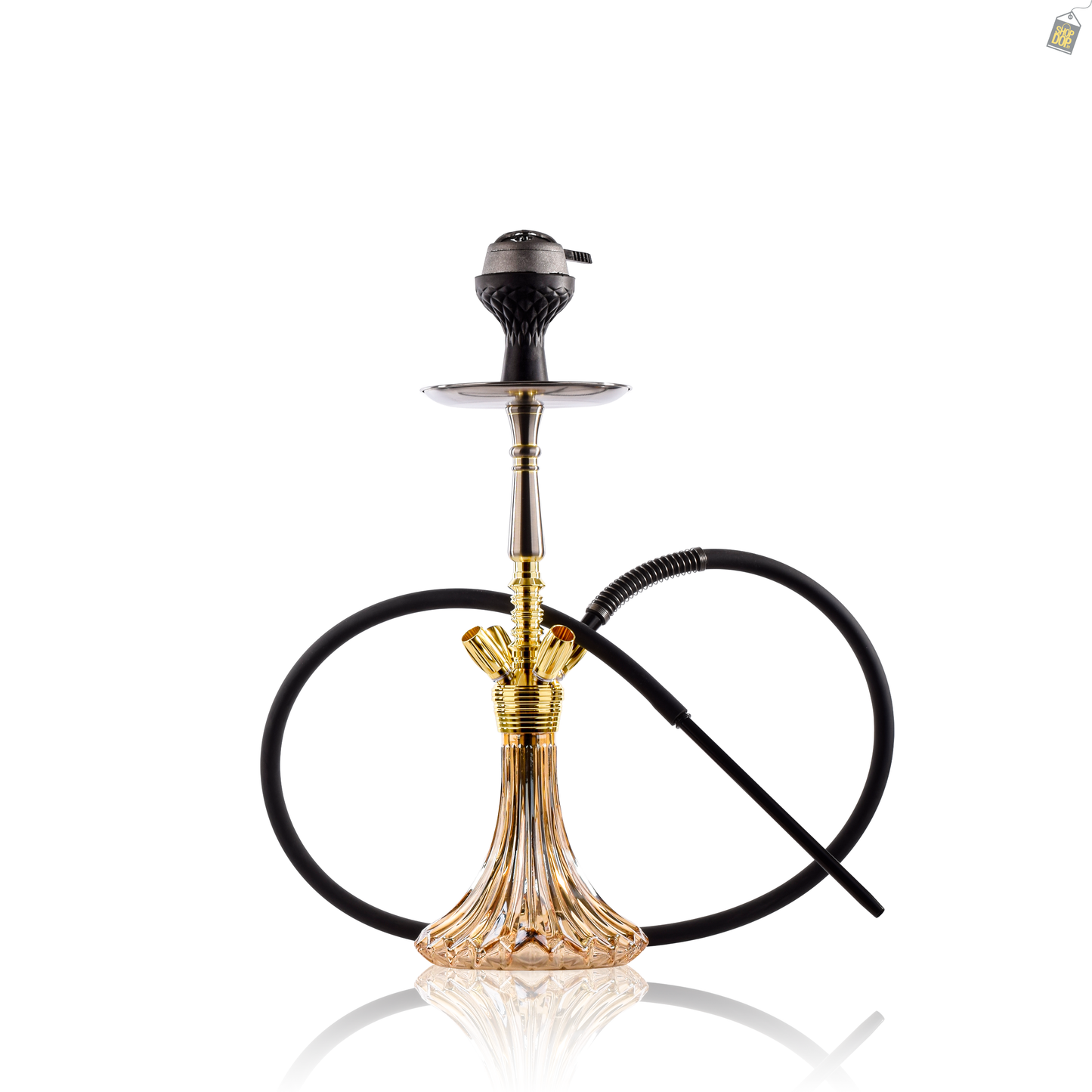 Forister 4 Pipe Hookah - Gold