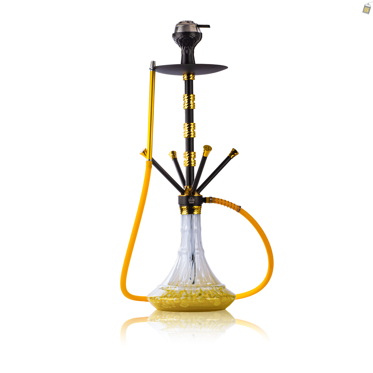 Fourza Hookah with 4 Pressure Nobs - Gold