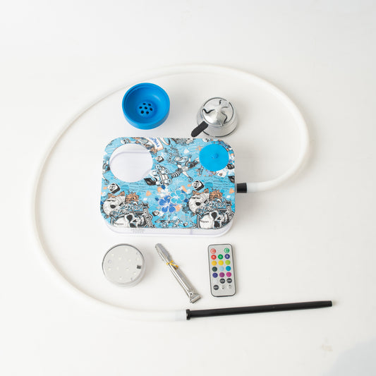 Freegun Car Hookah with LED Light & Remote - Printed