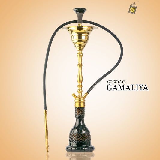 COCOYAYA Gamaliya Persia Hookah - Golden Stem / Black Base
