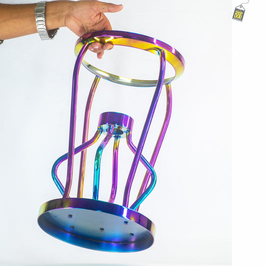 Gemstone Hookah - Rainbow Stem (Blue Base)