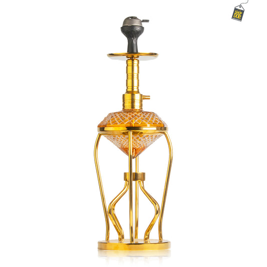 Gemstone Hookah - Gold Stem (Golden Base)