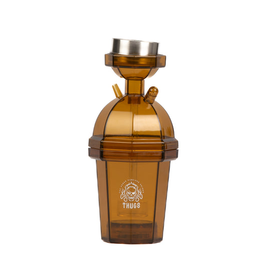 Acrylic Glass Tumbler Hookah with LED Light - Amber