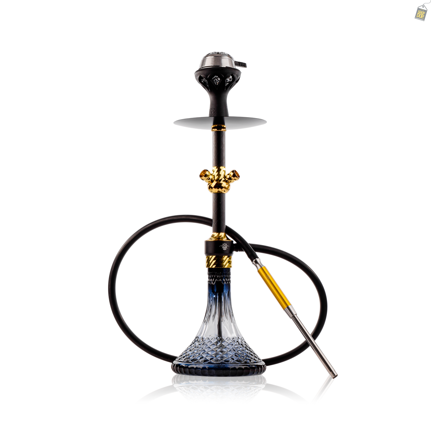 Glowing Gladiator Hookah with Bag - Gold