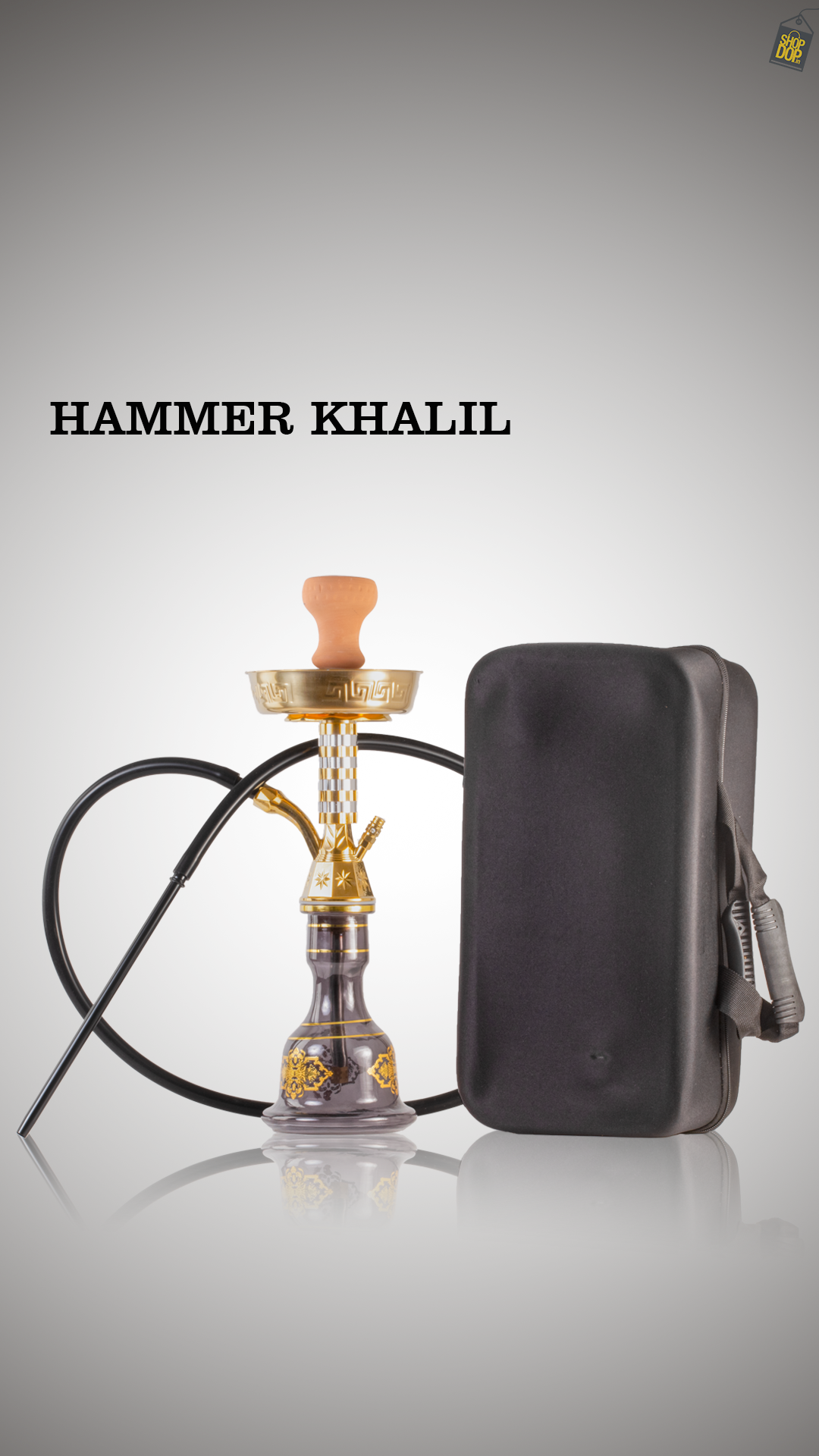 Hammer Khalil Gem Hookah - Gold Stem / Coffee Base