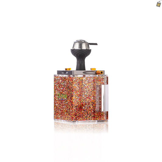 Acrylic Hoob Cube Hookah - Red