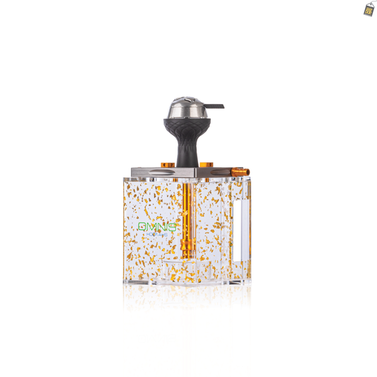 Acrylic Hoob Cube Hookah - Gold