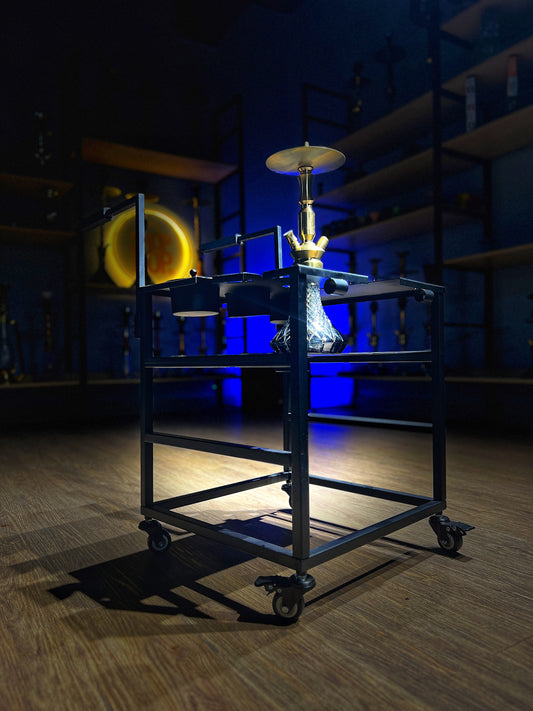 Black Mamba Hookah Table Stand (Trolley)