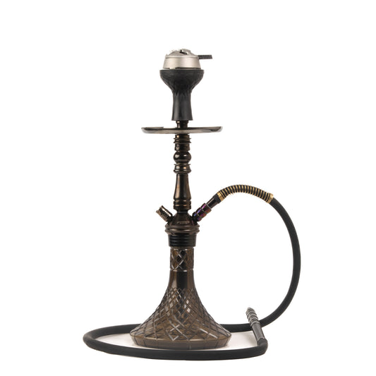 Joe Hookah with Bag (Fighter Series) - Amber Base / Black Stem