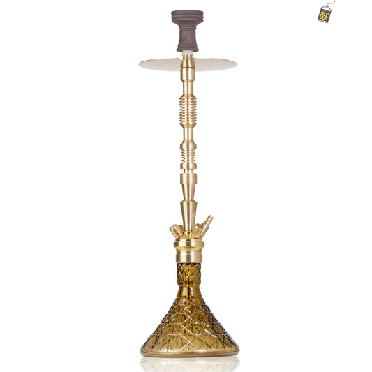 COCOYAYA King Series Hookah - Gold Stem / Grey Base