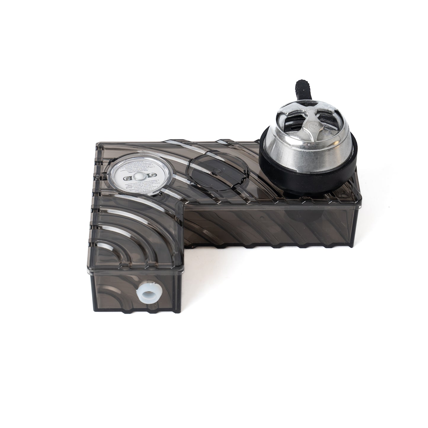 एल आकार कार हुक्का - काला