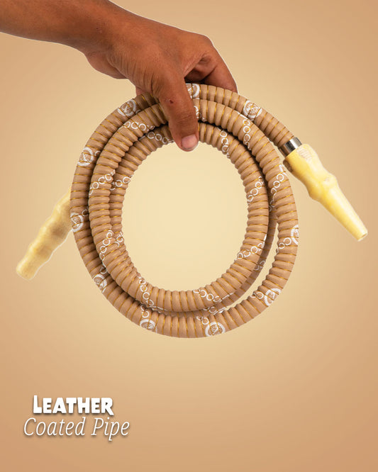 COCOYAYA Basic Leather Coated Hookah Pipe - Light Brown