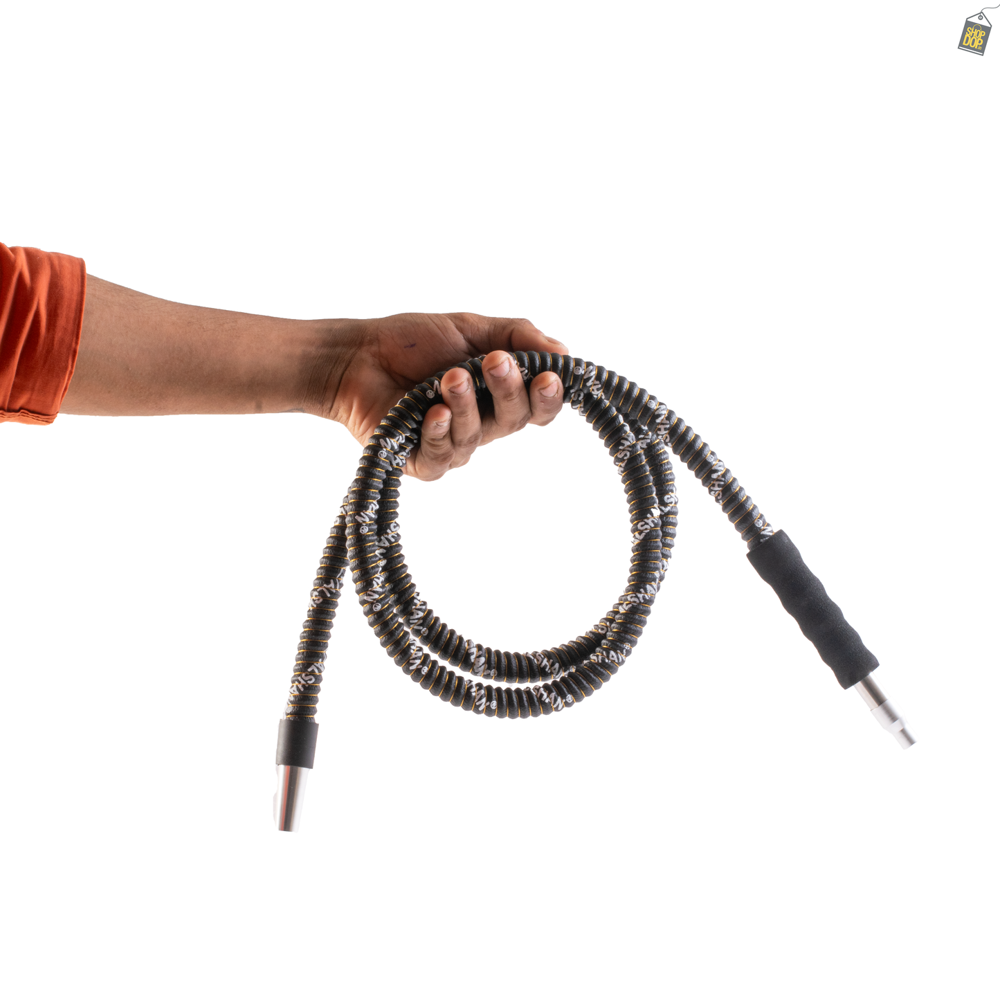 ALS Leather Foam Handle Hookah Pipe - Black