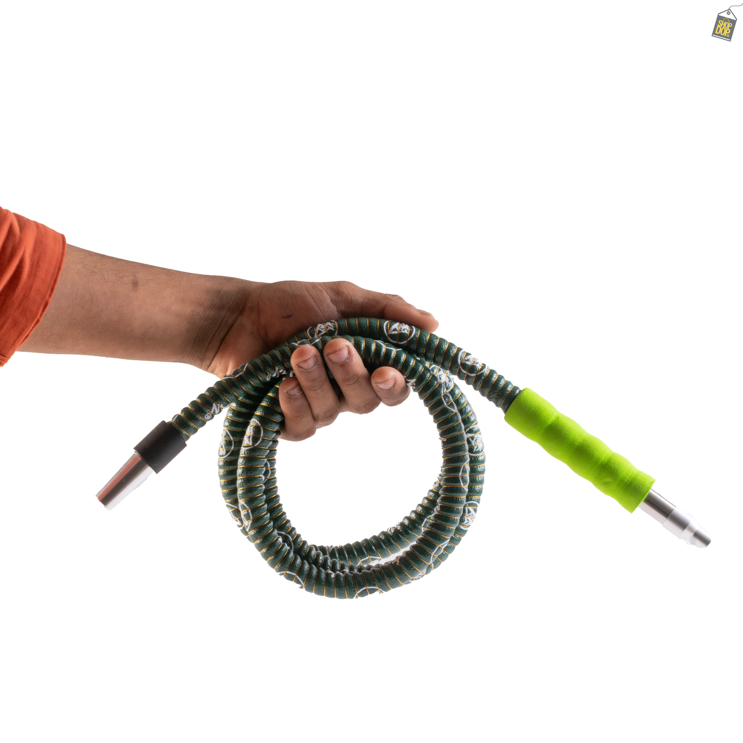 ALS Leather Foam Handle Hookah Pipe - Green