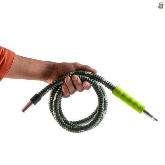 ALS Leather Foam Handle Hookah Pipe - Green