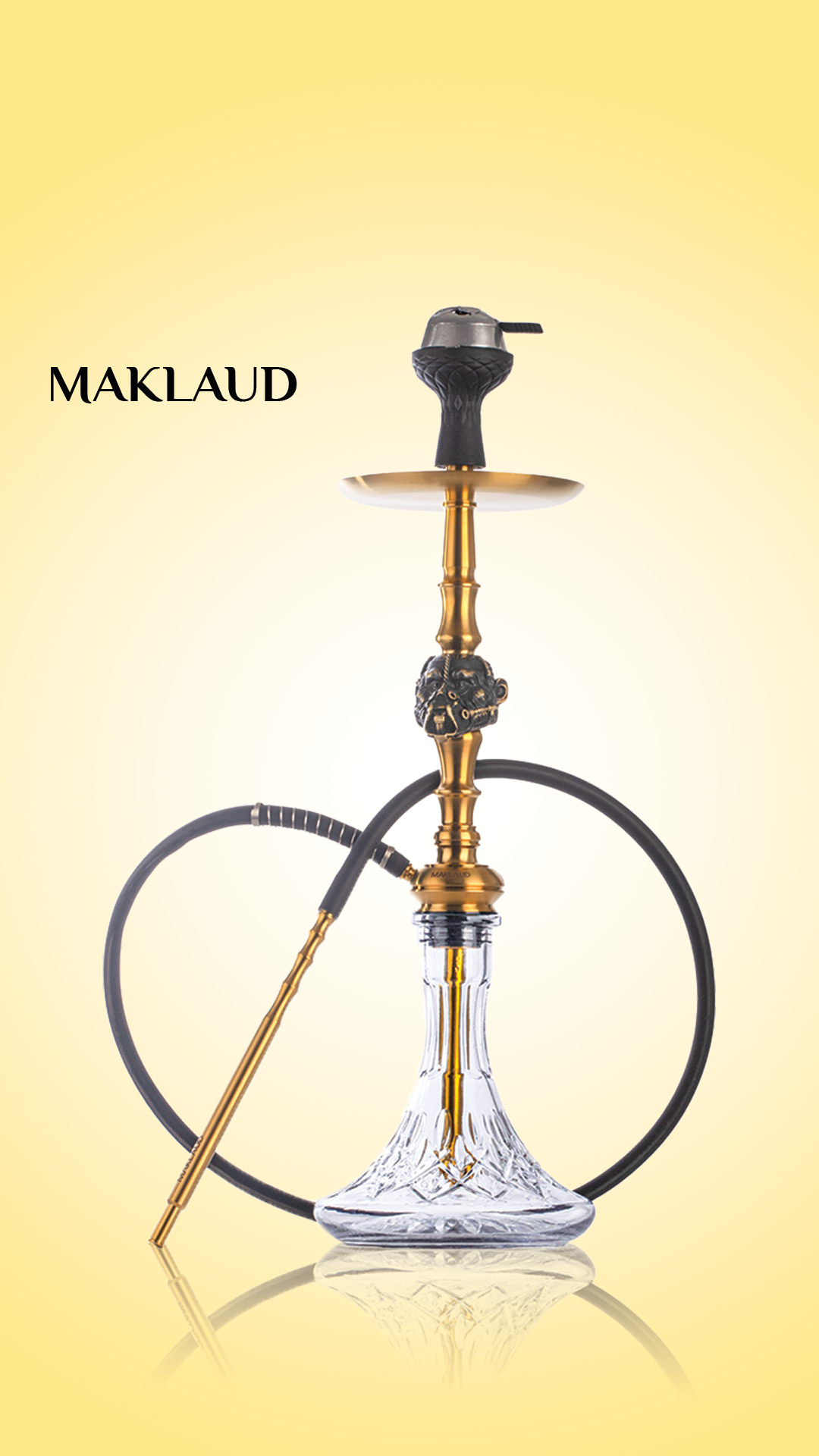 MKL Prisoner Ape Hookah with Wooden Case - Gold