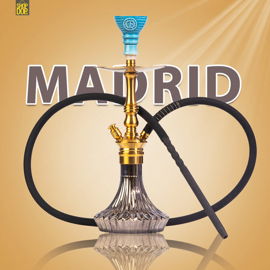 COCOYAYA मैड्रिड हुक्का - गोल्डन (काला बेस)