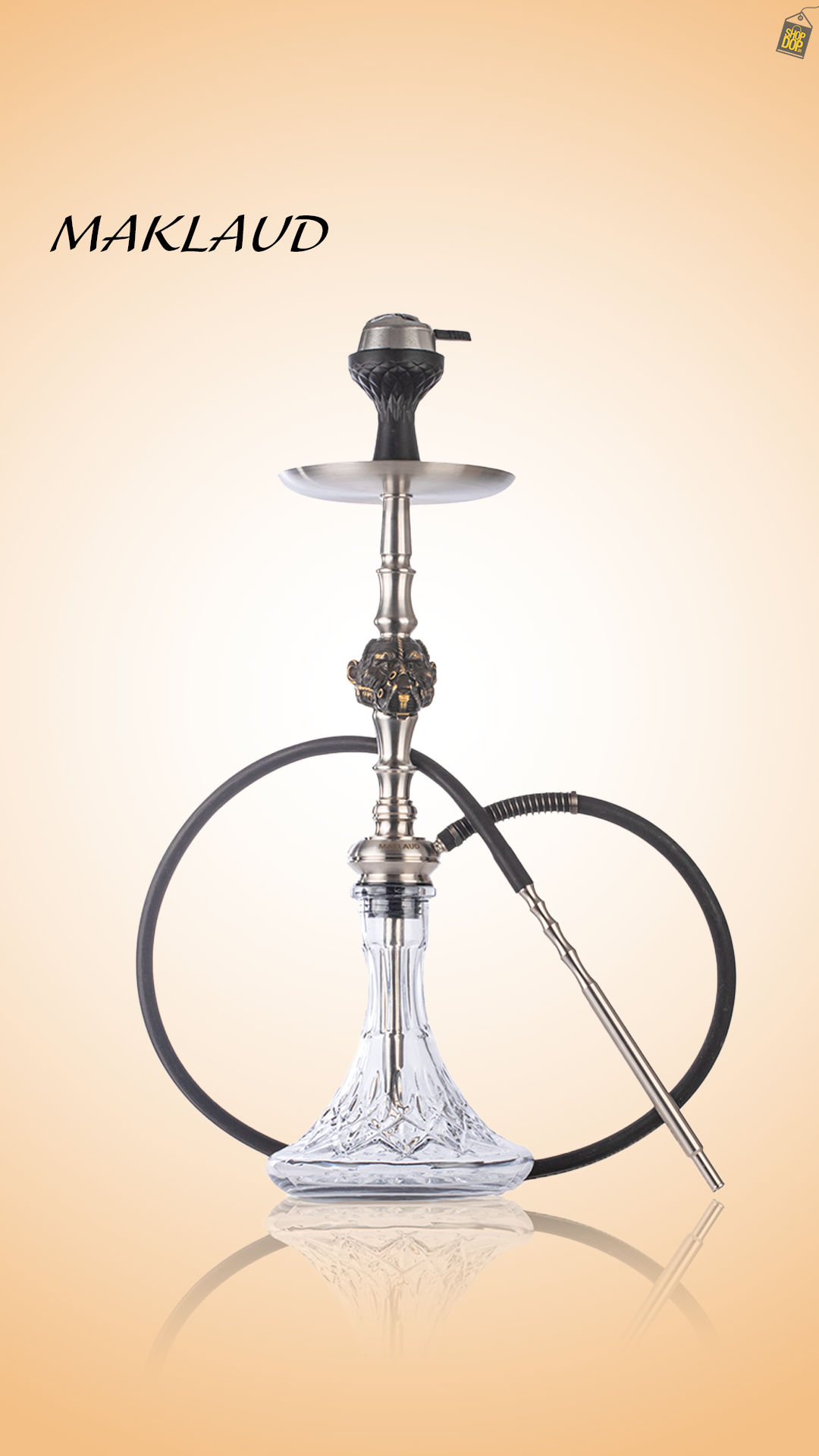 MKL Prisoner Ape Hookah with Wooden Case - Silver