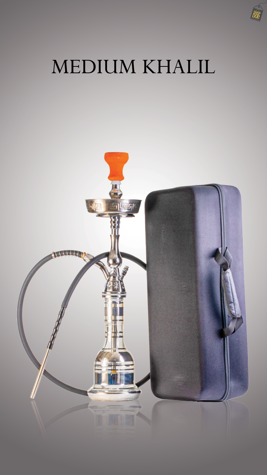 Thugs Medium Khalil Hookah with Case - Silver