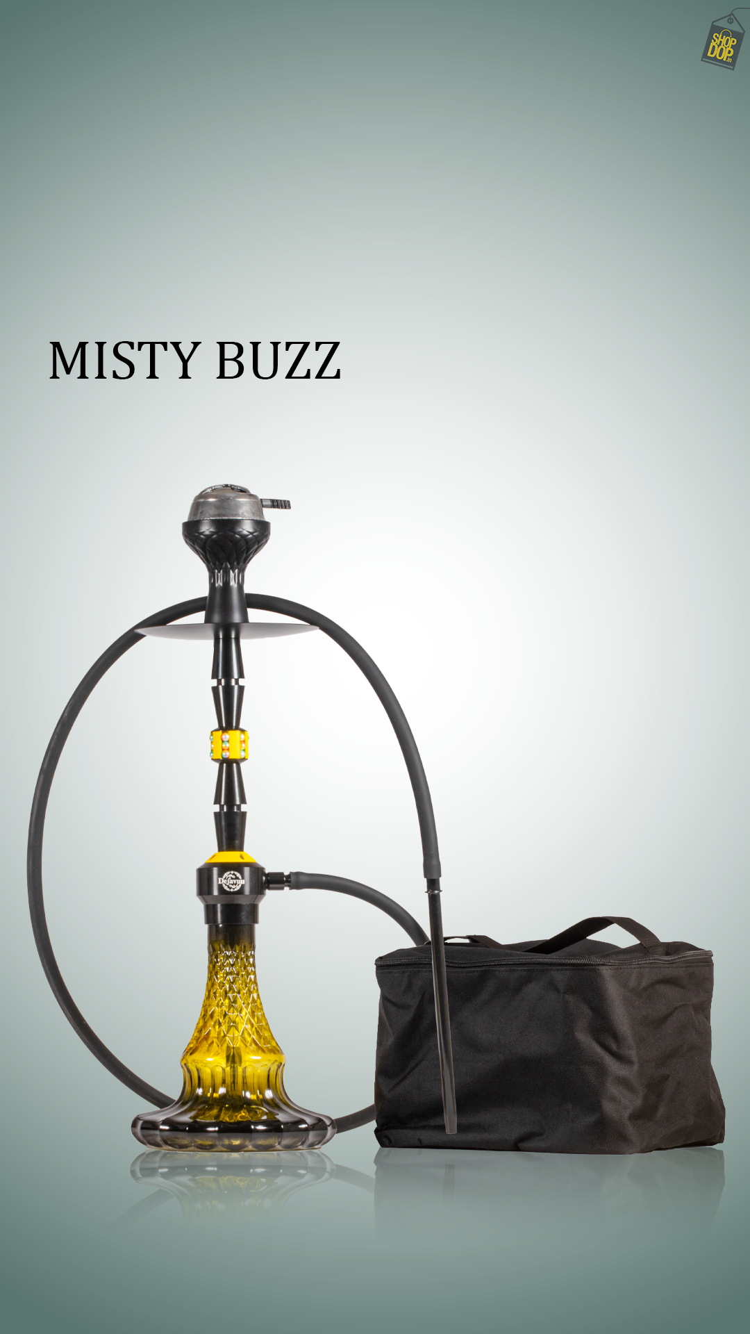 Misti Buzz Hookah with Bag - Yellow