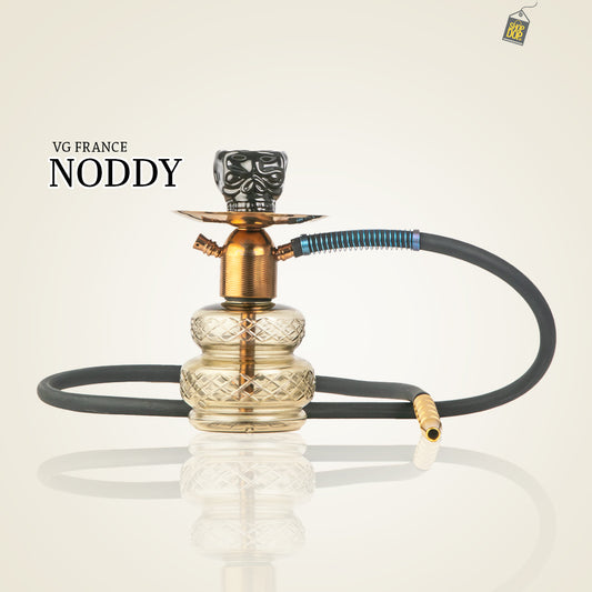 Noddy Hookah 2 Layer - Bronze Stem / Grey Base